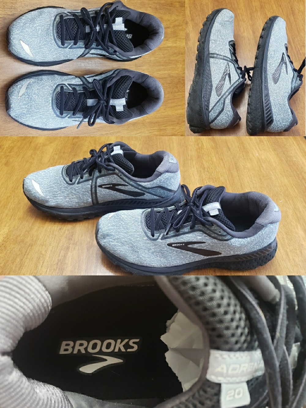 Brooks GTS 20 Men's Gray and Black Running Shoes